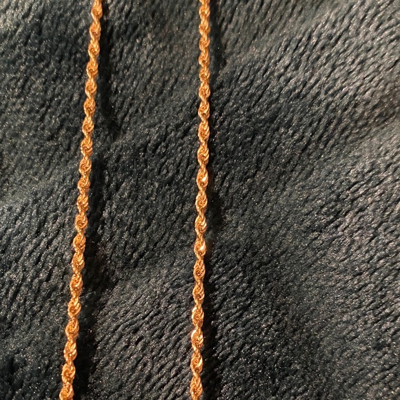 18k solid yellow Gold 22 inch Rope Chain Necklace 2.5 mm, 1.9 grams - Picture 12 of 16